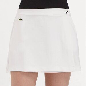 Lacoste Pique Tennis Wrap Skirt in White